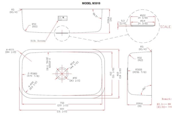 M3018 Technical Drawing